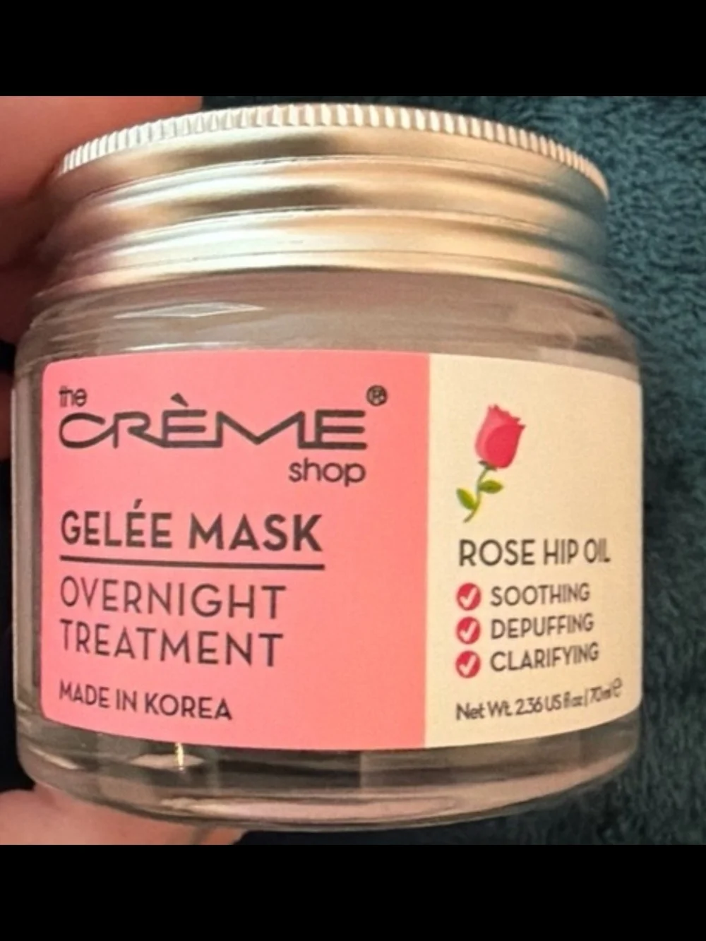 The Crème Shop Pink Gelée Mask Overnight Treatment - Rose Hip Oil